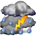 Forecast: Mostly cloudy and cooler. Precipitation possible within 12 hours, possibly heavy at times. Windy.