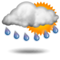 Forecast: Mostly cloudy and cooler. Precipitation ending in 12 to 24 hours.
